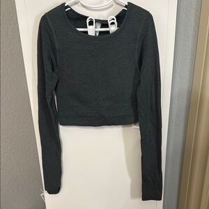 Lululemon Athletica Green Long Sleeve Crop